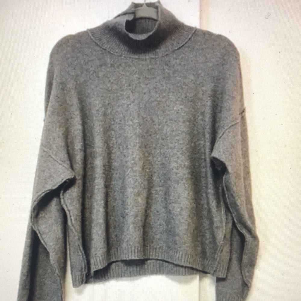 Pink Rose Charcoal Turtleneck Sweater